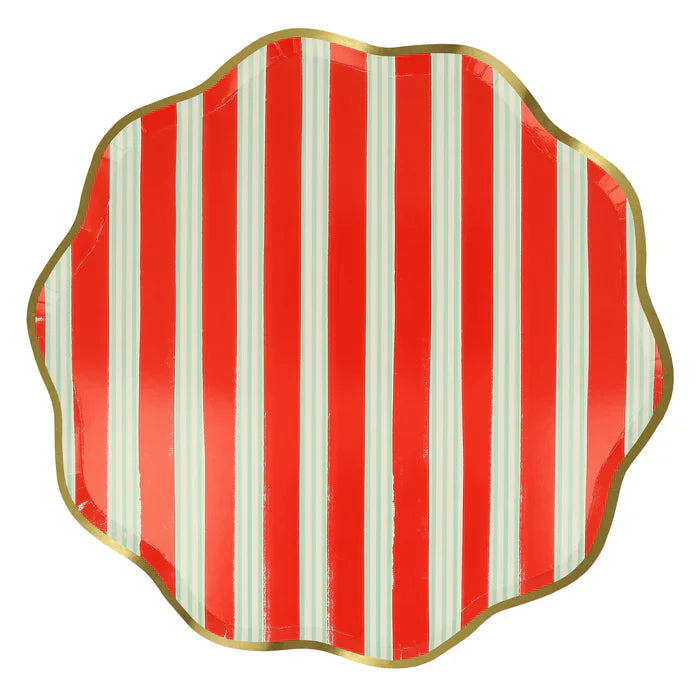 Platos de Cena con rayas festivas