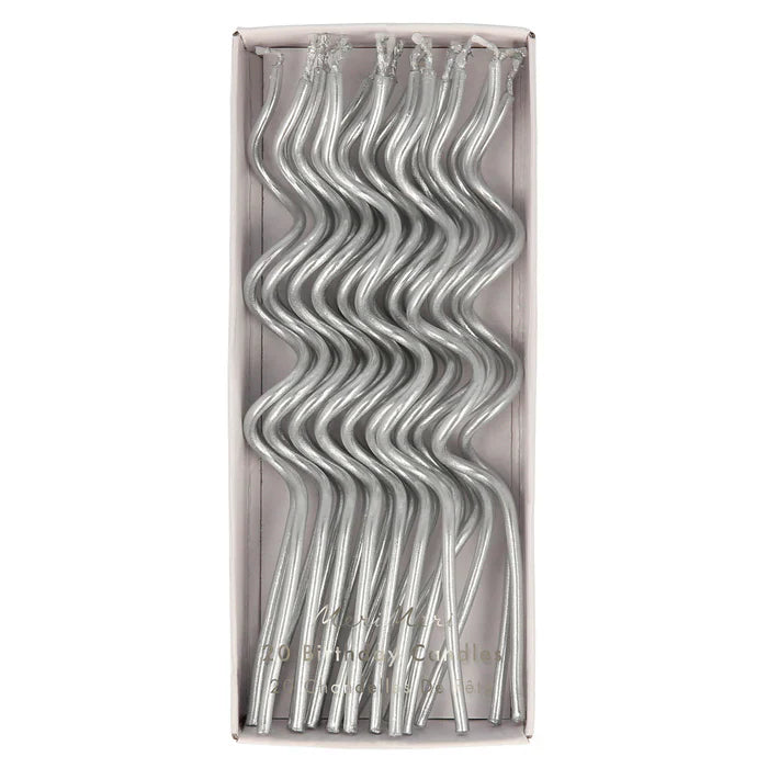 Velas Espiral Plateada