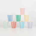 Vasos de Rayas Espiral