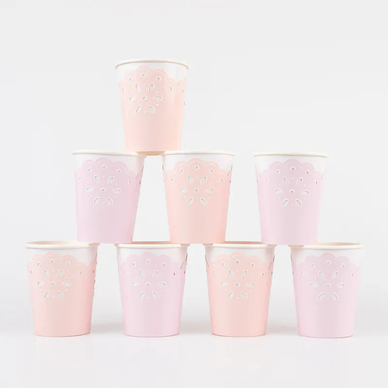 Vaso Encaje Rosado