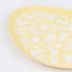 Platos huevo conejo ditsy (x8)