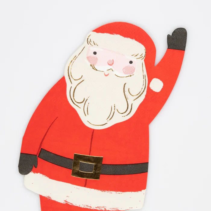 Servilletas Navideñas de Papá Noel Alegre