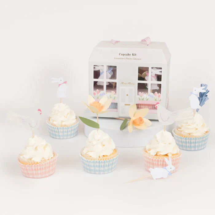 Kit de cupcakes cabaña de Pascua (x24 toppers)