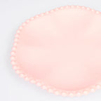 Platos Grandes Rosados Borde Punticos
