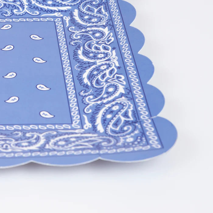Platos Cuadrados con Bandana del Oeste