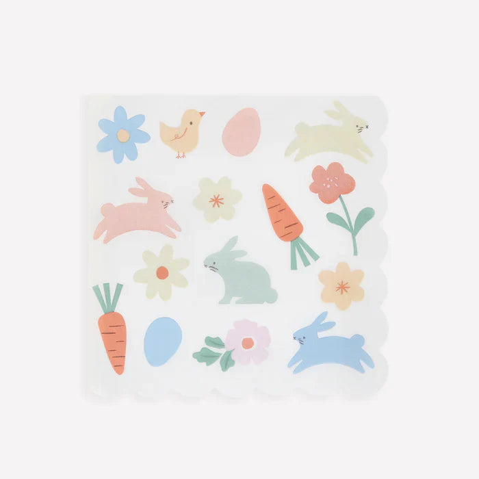 Servilletas grandes íconos de Pascua (x16)