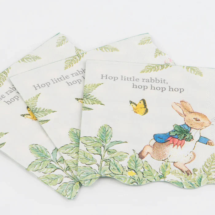 Servilletas pequeñas Peter Rabbit en el jardín