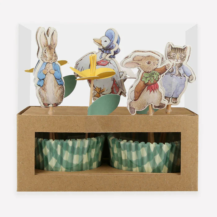Kit de cupcakes Peter Rabbit en el jardín