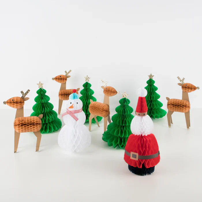 Personajes Navideños en Papel Nido de Abeja