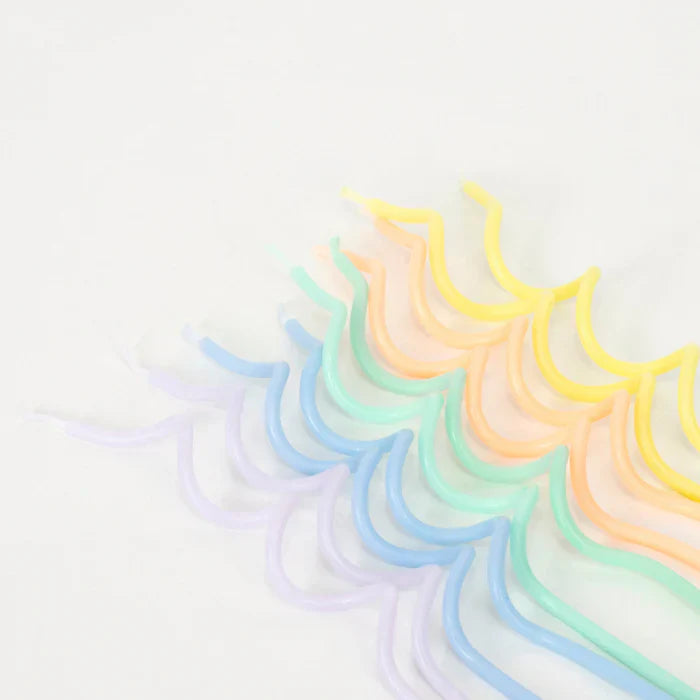 Velas Espiral Colores Pastel