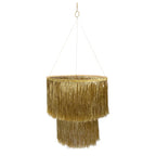 Candelabro de oropel dorado