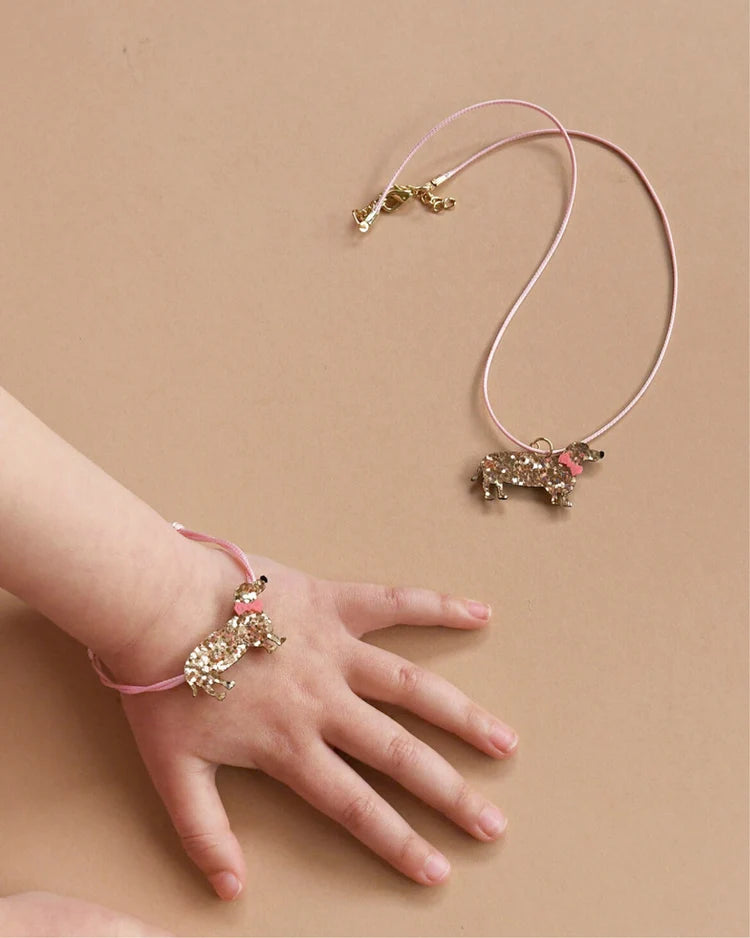 Conjunto de pelo y joyas para perros salchicha